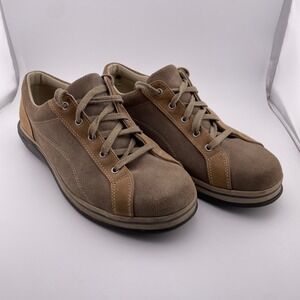Bass Irons Mens Brown Suede Leather Lace Up Casual Comfort Shoes Size 9.5 M Flaw